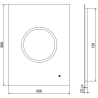 Люстра Mexen Koga за баня с подсветка 60 x 80 см, LED 6000K, антипара - 9821-060-080-611-00