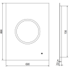 Mexen Koga подсветено огледало за баня 60 x 80 см, LED 6000K, анти-мъгла