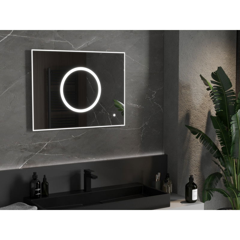 Mexen Koga осветлено огледало за баня 80 x 60 см, LED 6000K, противзамъгляване - 9821-080-060-611-00