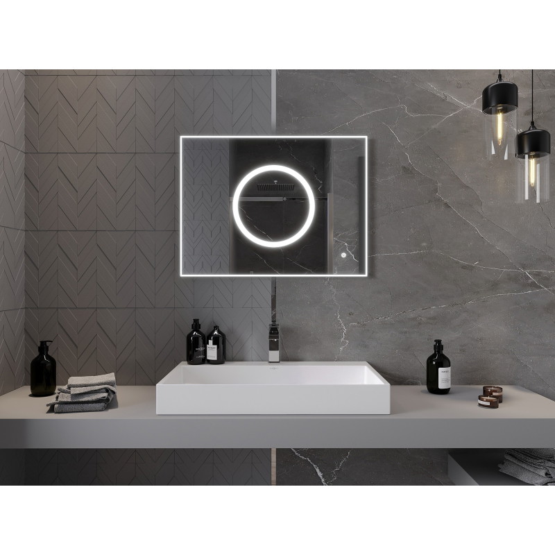 Mexen Koga огледало за баня с подсветка 80 x 60 см, LED 6000K, антипара - 9821-080-060-611-00