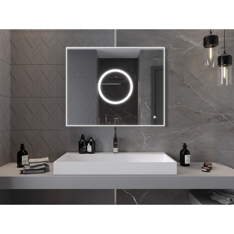 Mexen Koga осветено огледало за баня 100 x 80 см, LED 6000K, антиконденз
