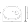 Мексен Умба огледало за баня с подсветка и козметично огледало 80 x 60 см, LED 6000K, анти-пара - 9822-080-060-611-00