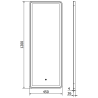 Mexen Coro огледало за баня с подсветка 45 x 120 см, LED 6000K, против запотяване, черна рамка - 9817-045-120-611-70