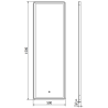 Mexen Coro осветено огледало за баня 50 x 150 см, LED 6000K, антифог, черна рамка - 9817-050-150-611-70