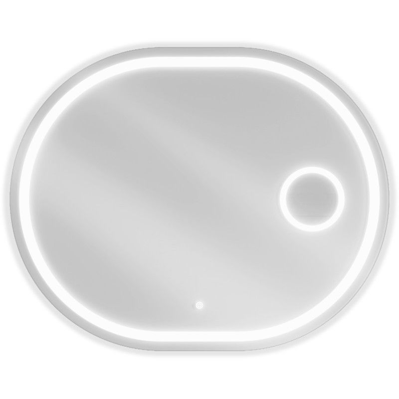 Mexen Umba осветено огледало за баня с козметично огледалце 80 x 60 см, LED 6000K,