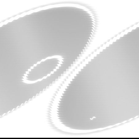 Mexen Ella осветено огледало за баня с козметично огледалце, кръгло 80 см, LED