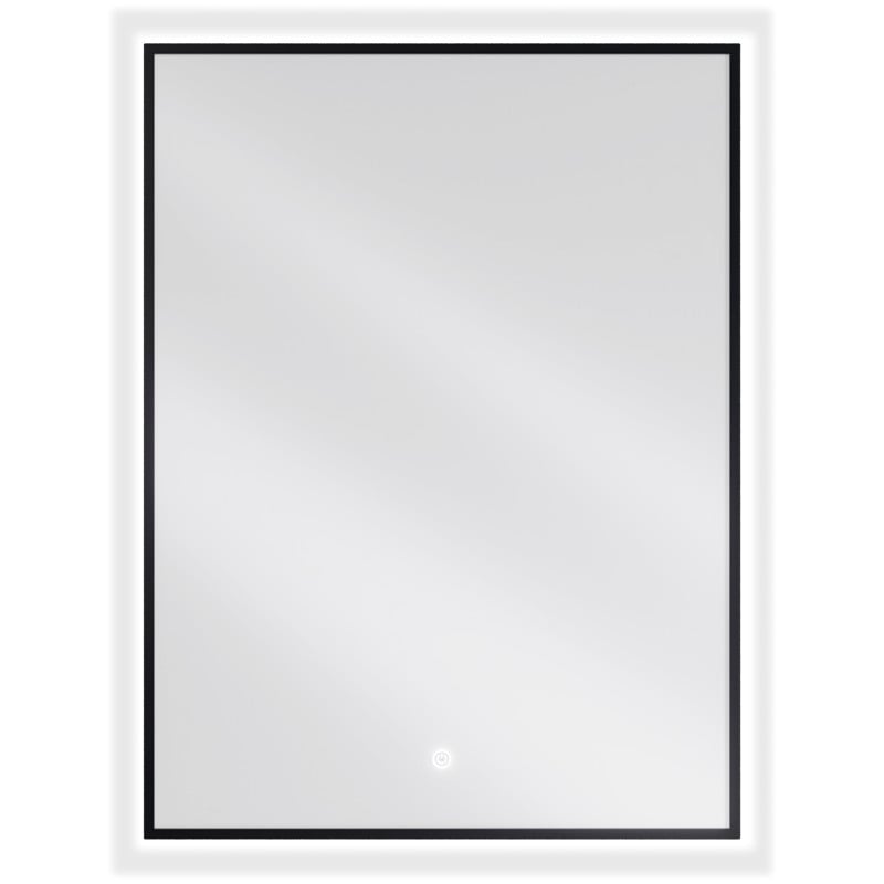 Mexen Erma огледало за баня с подсветка 60 x 80 см, LED 6000K, против пара, черна рамка - 9814-060-080-611-70