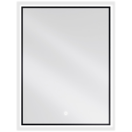 Mexen Erma осветено огледало за баня 60 x 80 см, LED 6000K, антипара, черна рамка