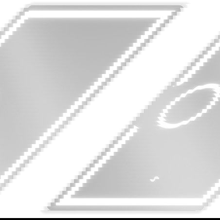 Mexen Onyx осветено огледало за баня с козметично огледалце 60 x 80 см, LED 6000K,