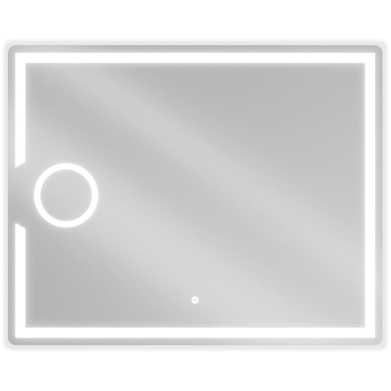 Mexen Onyx осветено огледало за баня с козметично огледалце 100 x 80 cm, LED 6000K, против конденз - 9813-100-080-611-00