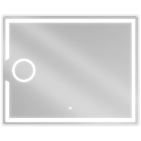 Mexen Onyx Огледало за баня с осветление и козметично огледалце 100 x 80 cm, LED