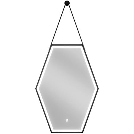Mexen Orla огледало за баня с подсветка 50 x 70 см, LED 6000K, анти-пара, черна рамка - 9815-050-070-611-70