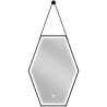 Mexen Orla огледало за баня с подсветка 50 x 70 см, LED 6000K, анти-пара, черна рамка - 9815-050-070-611-70