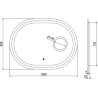 Mexen Umba осветено баняно огледало с козметично огледалце 100 x 80 см, LED 6000K,