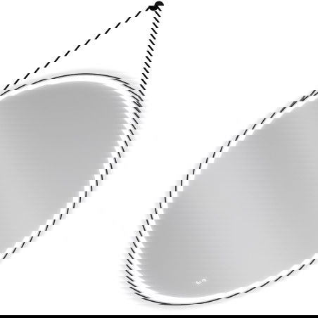 Mexen Reni подсветено кръгло огледало за баня, 100 cm, LED 6000K, анти-мъгла, черна