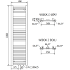 Mexen Hades баня радиатор 1500 x 400 mm, 583 W, бял - W104-1500-400-00-20