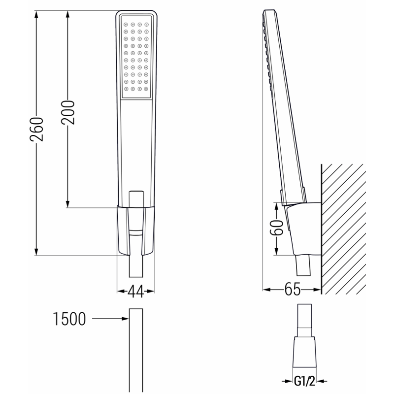 Mexen Sabre R72 батерия за вана с душ комплект, хром - 7213R72-00
