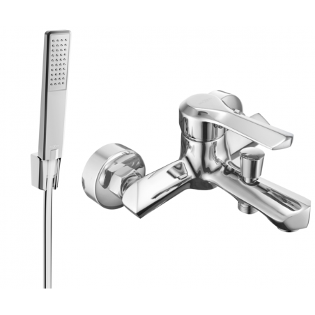 Mexen Sabre R72 смесител за вана с душ комплект, хром - 7213R72-00