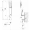 Mexen Sabre R72 батерия за вана с душ комплект, черна - 7213R72-70