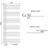 Mexen Neptun радиатор за баня 1200 x 500 mm, 456 W, антрацит - W101-1200-500-00-66