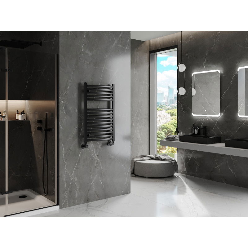 Mexen Helios радиатор за баня 800 x 500 мм, 381 W, черен - W103-0800-500-00-70