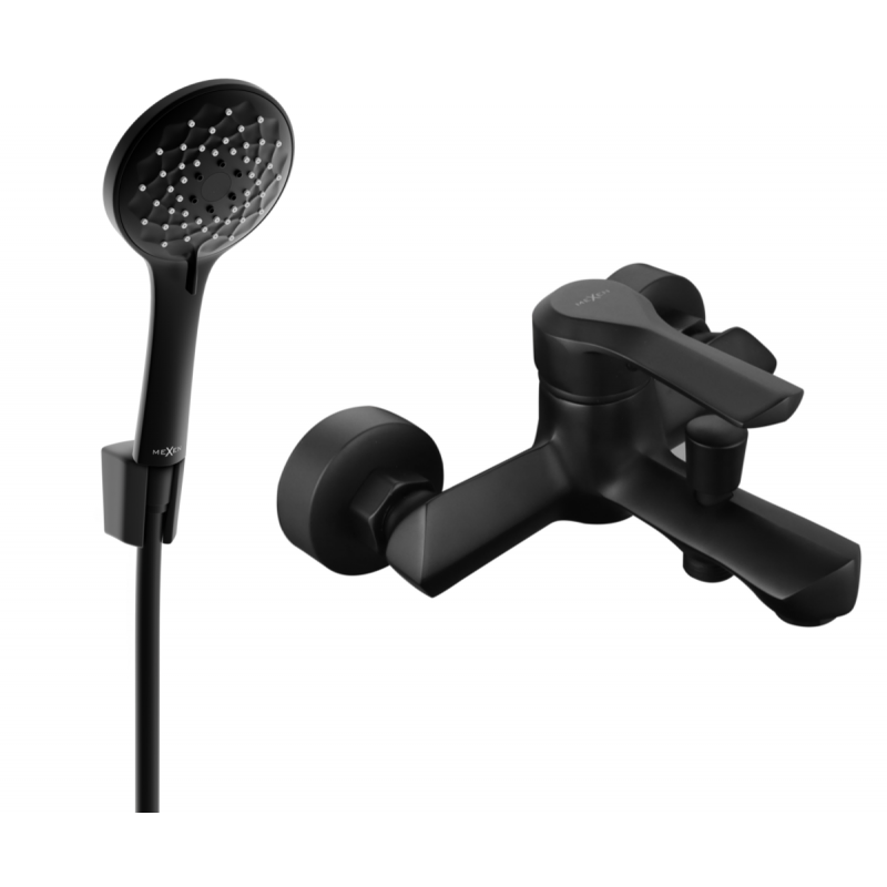Mexen Sabre R74 вана батерия с душ комплект, черен - 7213R74-70