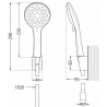 Mexen Sabre R74 вана батерия с душ комплект, черен - 7213R74-70
