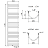 Mexen Eros радиатор за баня 1200 x 318 мм, 332 W, хром - W112-1200-318-00-01