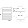 Mexen Apollo баня радиатор 660 x 550 mm, 386 W, черен - W117-0660-550-00-70