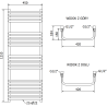 Mexen Apollo баня радиатор 1210 x 450 мм, 566 W, бял - W117-1210-450-00-20