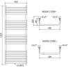 Mexen Apollo радиатор за баня 1210 x 450 mm, 566 W, бял - W117-1210-450-00-20