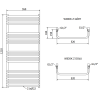 Mexen Apollo баня радиатор 1210 x 550 мм, 641 W, бял - W117-1210-550-00-20