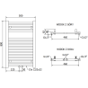 Mexen Pluton баня радиатор 800 x 500 mm, 410 W, черен - W106-0800-500-00-70