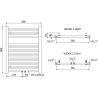 Mexen Pluton радиатор за баня 800 x 600 мм, 476 W, черен - W106-0800-600-00-70