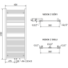 Mexen Pluton баня радиатор 1450 x 600 мм, 835 W, черен - W106-1450-600-00-70