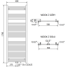 Mexen Pluton Лира за баня 1700 x 600 mm, 991 W, бял - W106-1700-600-00-20