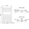 Mexen Uran радиатор за баня 800 x 500 mm, 364 W, бял - W105-0800-500-00-20