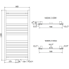 Mexen Uran баня радиатор 1200 х 600 мм, 623 W, черен - W105-1200-600-00-70