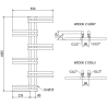 Mexen Jari баня радиатор 1005 x 550 mm, 339 W, черен - W115-1005-550-00-70