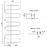 Mexen Kiso радиатор за баня 1250 x 500 mm, 256 W, бял - W114-1250-500-00-20