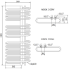 Mexen Ops радиатор за баня 1300 x 550 mm, 694 W, черен - W122-1300-550-00-70