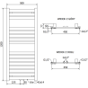 Mexen Uran баня радиатор 1200 x 500 мм, 422 W, хром - W105-1200-500-00-01