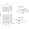 Mexen Ops радиатор за баня 1000 x 550 mm, 517 W, бял - W122-1000-550-00-20
