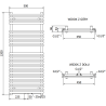 Mexen Sol радиатор за баня 1200 x 500 мм, 569 W, антрацит - W125-1200-500-00-66