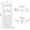 Mexen Pluton баня радиатор 1200 x 500 мм, 493 W, златен - W106-1200-500-00-50