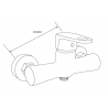 Mexen Kama DS75 комплект душов, черен - 72504DS75-70