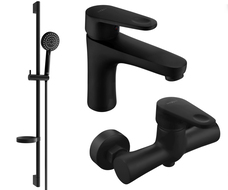 Mexen Kama DS75 душ комплект, черен - 72504DS75-70