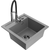 Mexen Vito гранитна мивка с 1 корито и кухненски смесител Aster, сив