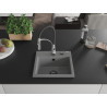 Mexen Milo гранитна мивка с 1 отделение с кухненски кран Aster, сив - 6505-71-73450-07-B
