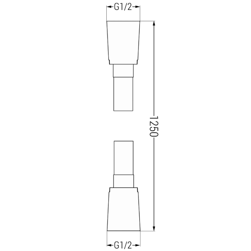 Mexen маркуч за душ 125 см, златен - 79425-50